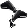 2010-2015 Chevrolet Camaro Concept Side Mirrors with black paint and clear lenses.
