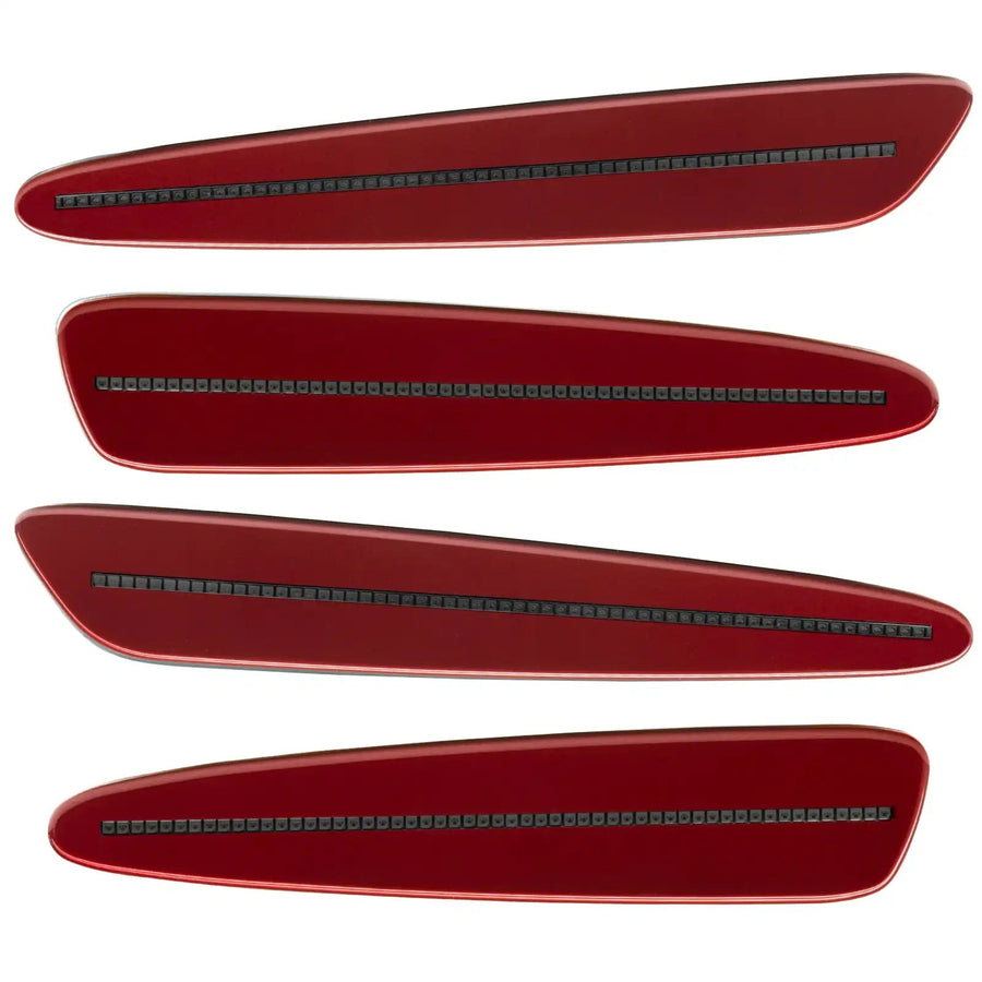 2005-2013 Chevrolet C6 Corvette Concept SMD Sidemarkers with dark red paint and tinted lenses.