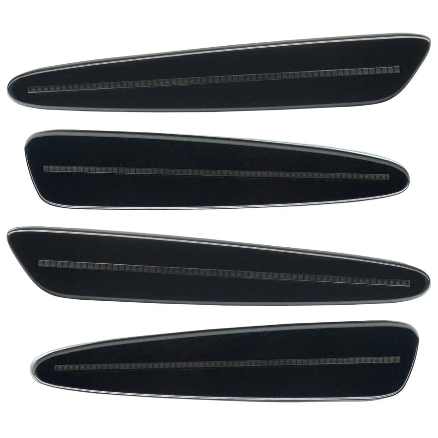 2005-2013 Chevrolet C6 Corvette Concept SMD Sidemarkers with black metallic paint and tinted lenses.