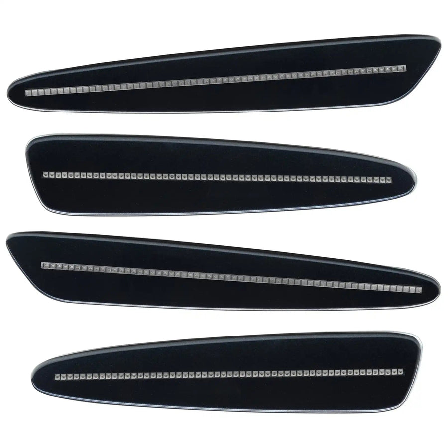 2005-2013 Chevrolet C6 Corvette Concept SMD Sidemarkers with navy blue paint and clear lenses.