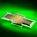 2016-2019 Chevrolet Camaro Illuminated Rear Bowtie Emblem with green LEDs.