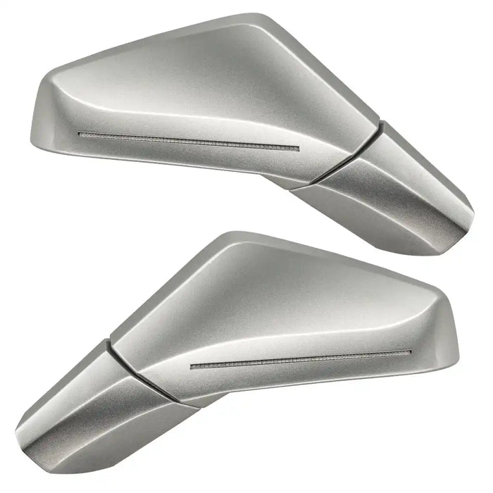 2005-2013 Chevrolet C6 Corvette Concept LED Side Mirrors painted silver.