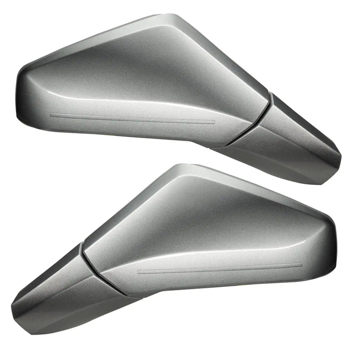 2005-2013 Chevrolet C6 Corvette Concept LED Side Mirrors painted silver.