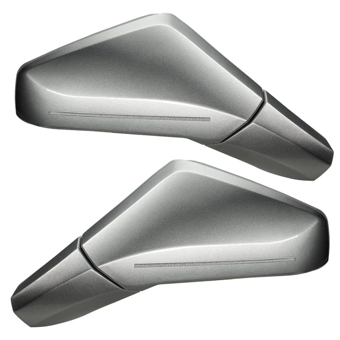 2005-2013 Chevrolet C6 Corvette Concept LED Side Mirrors painted silver.