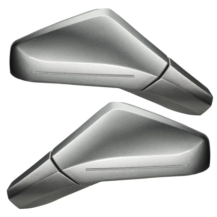 2005-2013 Chevrolet C6 Corvette Concept LED Side Mirrors painted silver.
