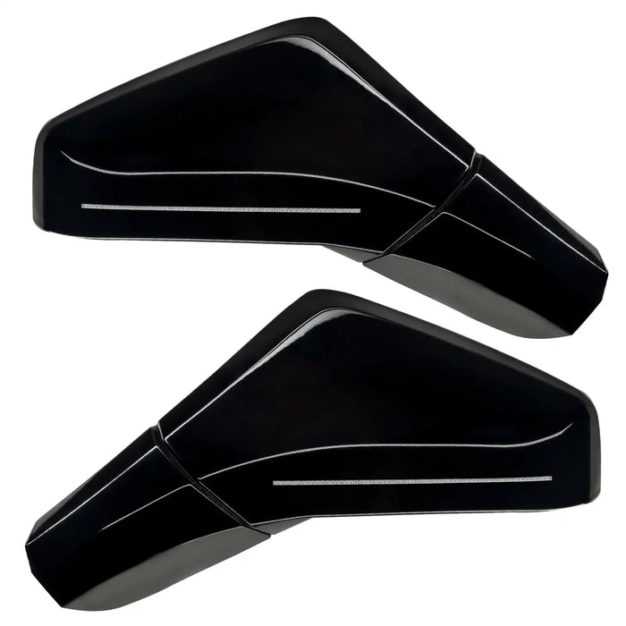 2005-2013 Chevrolet C6 Corvette Concept LED Side Mirrors painted black.