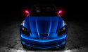 Front view of a C6 Corvette with Concept LED Side Mirrors installed.