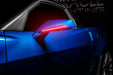 Close-up of Concept LED Side Mirror installed on a C6 Corvette.