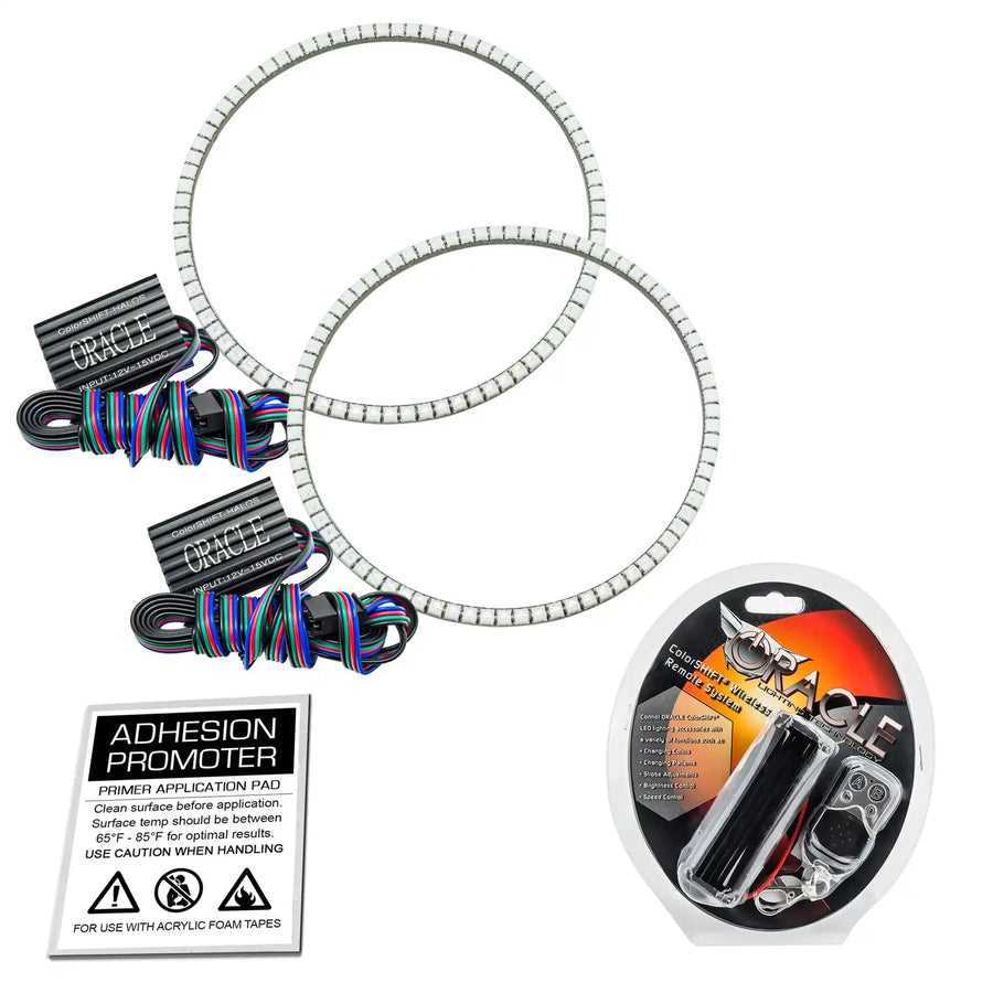 1997-2006 Jeep Wrangler TJ ORACLE LED Headlight Halo Kit- Waterproof Surface Mount with RF Controller.