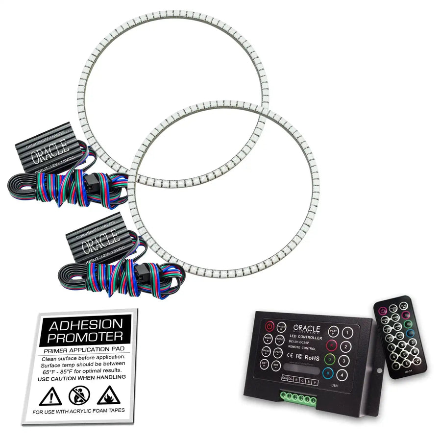 1997-2006 Jeep Wrangler TJ ORACLE LED Headlight Halo Kit- Waterproof Surface Mount with 2.0 Controller.