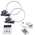 1997-2006 Jeep Wrangler TJ ORACLE LED Headlight Halo Kit- Waterproof Surface Mount with Simple Controller.