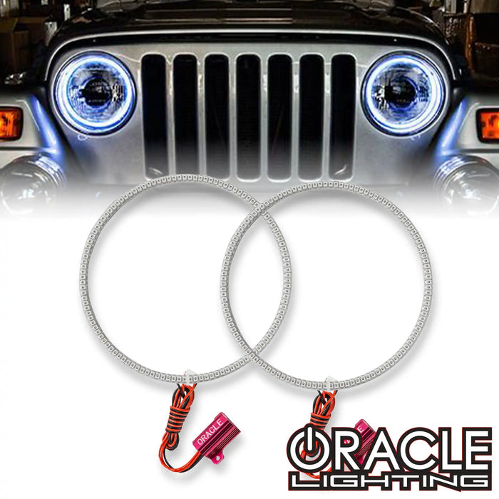 1997-2006 Jeep Wrangler TJ ORACLE LED Headlight Halo Kit- Waterproof Surface Mount