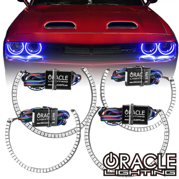 2015-2023 Dodge Challenger LED Surface Mount Headlight Halo Kit
