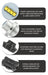 4,000+ Lm LED Bulb infographic with specs and features.