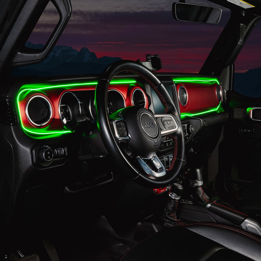 2018-2023 Jeep Wrangler JL/Gladiator JT Dynamic ColorSHIFT LED Interior Dash Board Kit