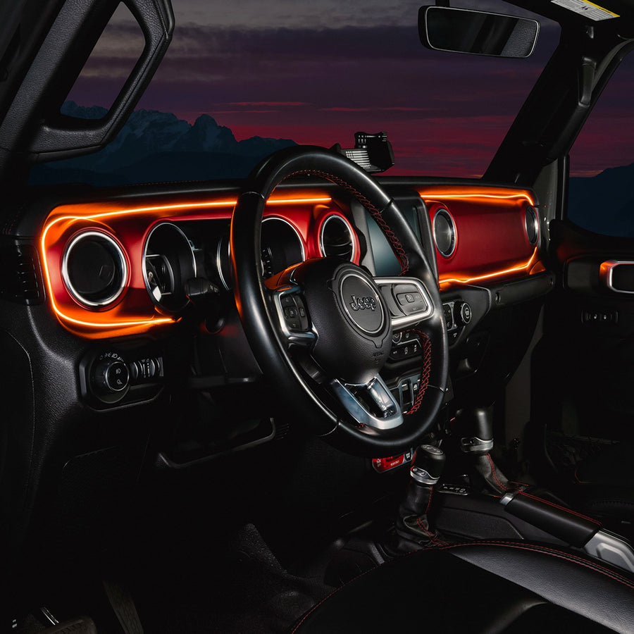 2018-2023 Jeep Wrangler JL/Gladiator JT Dynamic ColorSHIFT LED Interior Dash Board Kit