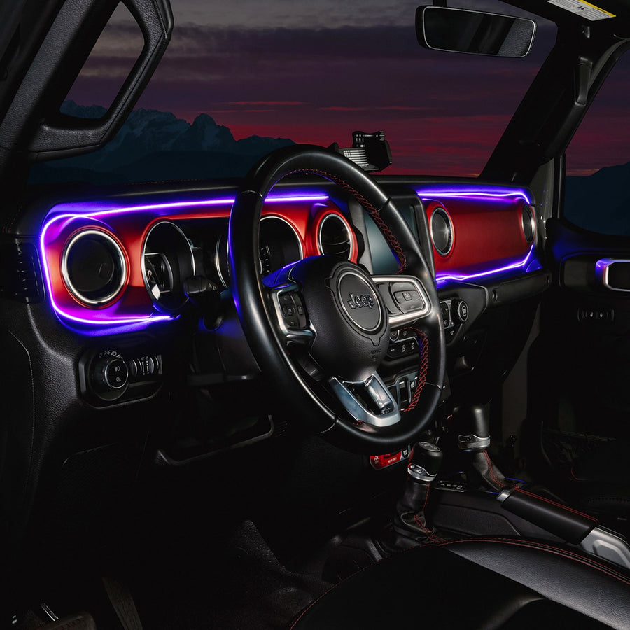 2018-2023 Jeep Wrangler JL/Gladiator JT Dynamic ColorSHIFT LED Interior Dash Board Kit