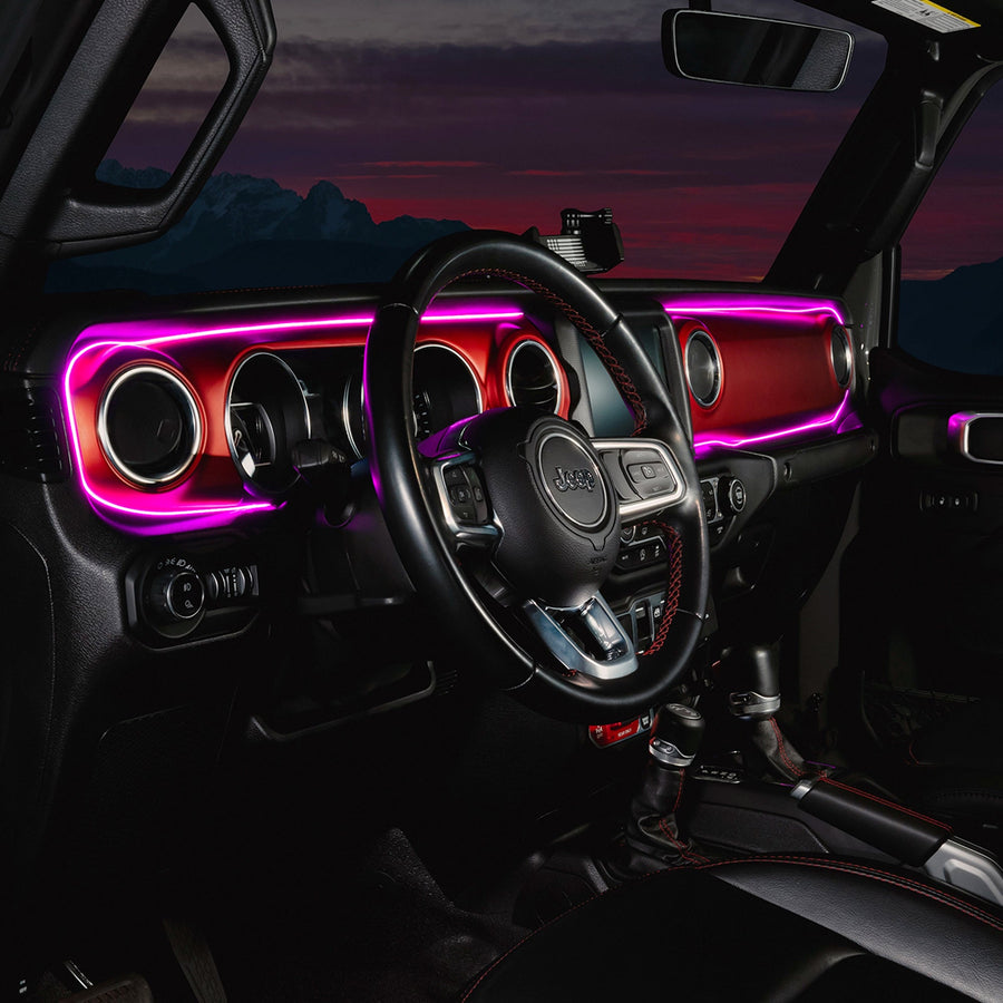 2018-2023 Jeep Wrangler JL/Gladiator JT Dynamic ColorSHIFT LED Interior Dash Board Kit