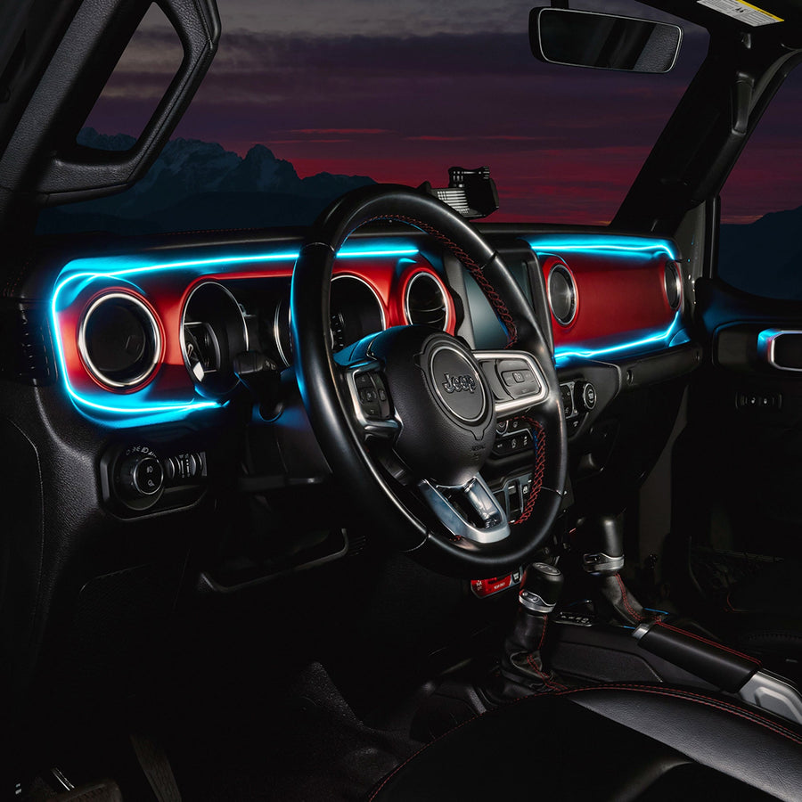 2018-2023 Jeep Wrangler JL/Gladiator JT Dynamic ColorSHIFT LED Interior Dash Board Kit