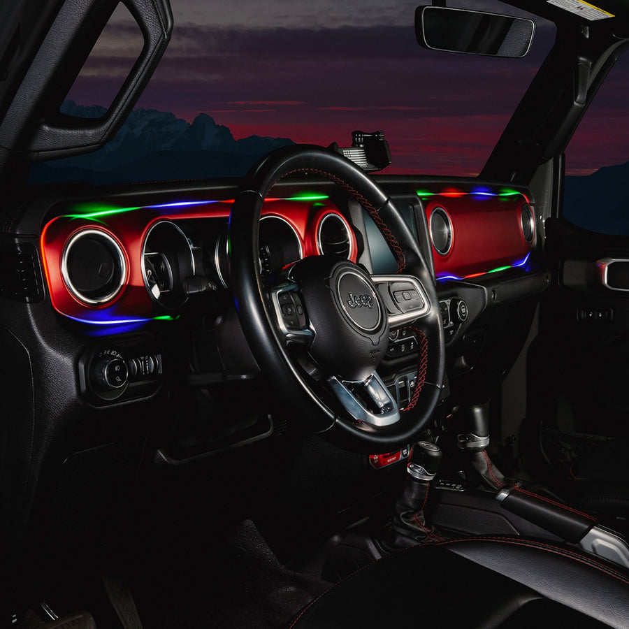 2018-2023 Jeep Wrangler JL/Gladiator JT Dynamic ColorSHIFT LED Interior Dash Board Kit