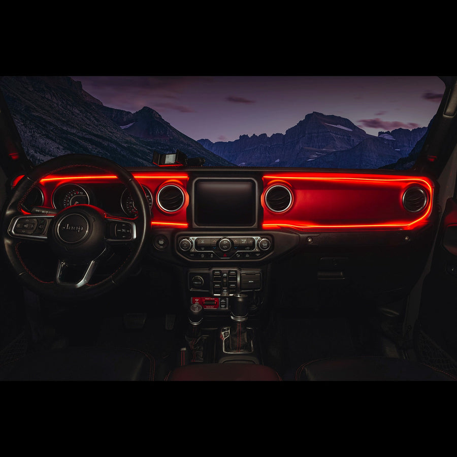 2018-2023 Jeep Wrangler JL/Gladiator JT Dynamic ColorSHIFT LED Interior Dash Board Kit