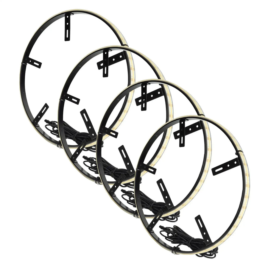 Oracle lighting Plasma LED Wheel Rings laid out