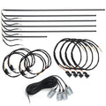 Dynamic ColorSHIFT 18-Piece Universal LED Interior Kit - Bluetooth Multi-Zone Lighting components including LED strips and connectors.