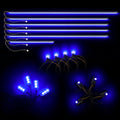 Dynamic ColorSHIFT 18-Piece Universal LED Interior Kit - Bluetooth Multi-Zone Lighting with blue LED light bars and pods.