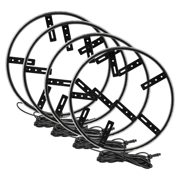 LED illuminated wheel rings