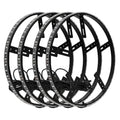 Angled view of LED Illuminated Wheel Rings.