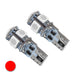 T10 5 LED 3 Chip SMD Bulbs (Pair) with red LED