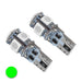 T10 5 LED 3 Chip SMD Bulbs (Pair) with green LED