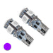 T10 5 LED 3 Chip SMD Bulbs (Pair) with purple LED