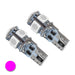 T10 5 LED 3 Chip SMD Bulbs (Pair) with pink LED