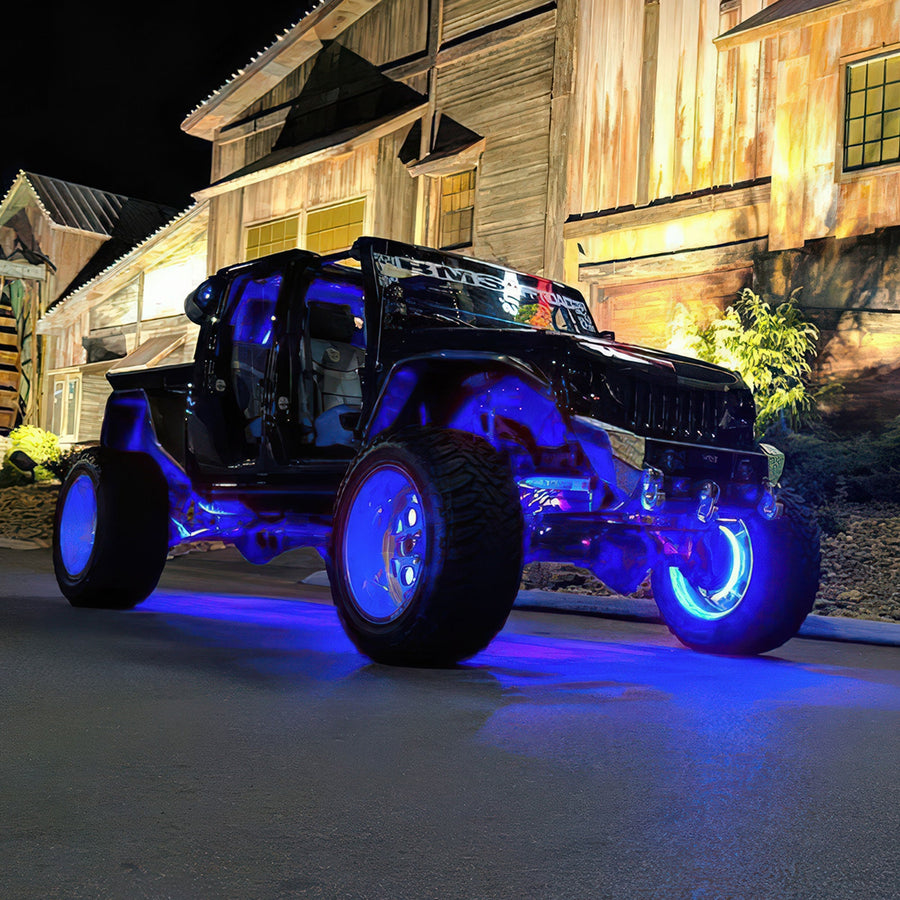LED Illuminated Wheel Rings - Single / Double Row LED