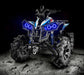 Can-Am Renegade with blue LED Surface Mount Headlight Halos installed.