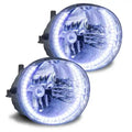 Toyota 4-Runner fog lights with white halo rings.