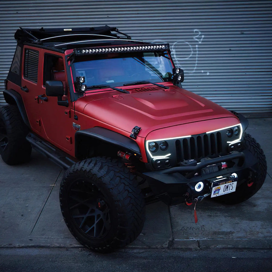 2007-2017 Jeep Wrangler JK VECTOR Pro Series II Full LED Grill - Integrated Headlights & DRL