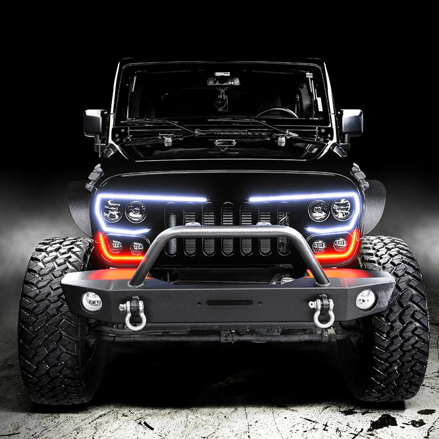 2007-2017 Jeep Wrangler JK VECTOR Pro Series II Full LED Grill - Integrated Headlights & DRL