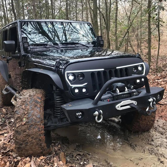 2007-2017 Jeep Wrangler JK VECTOR Pro Series II Full LED Grill - Integrated Headlights & DRL