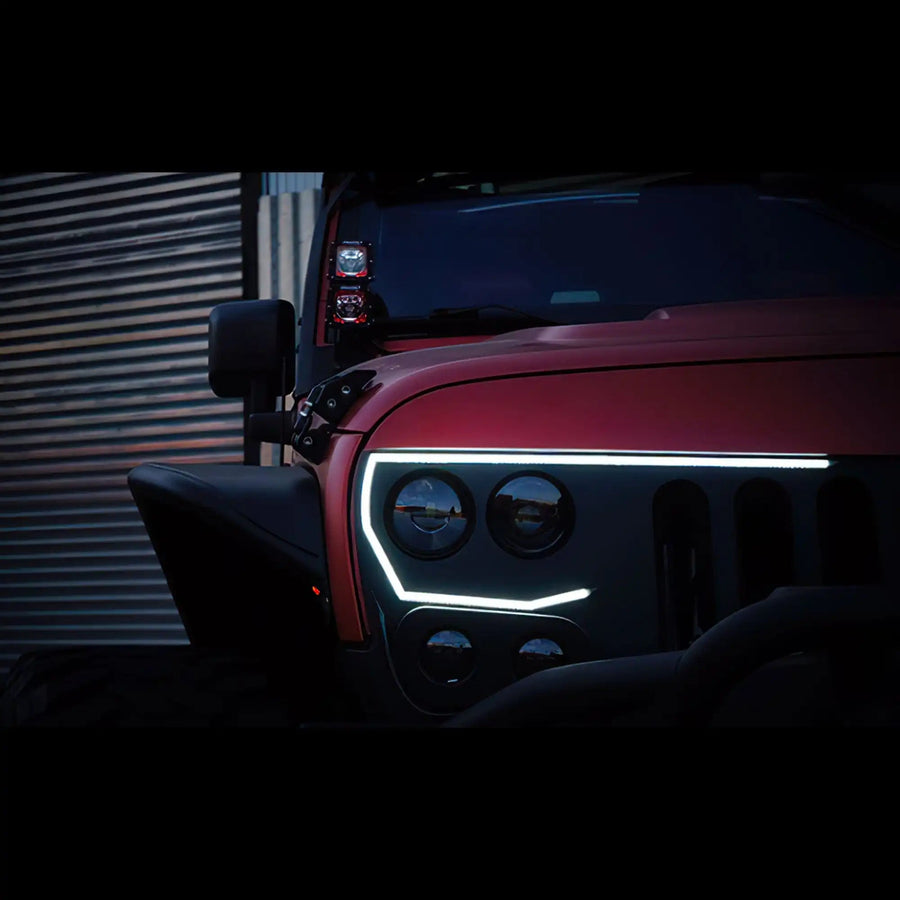 2007-2017 Jeep Wrangler JK VECTOR Pro Series II Full LED Grill - Integrated Headlights & DRL