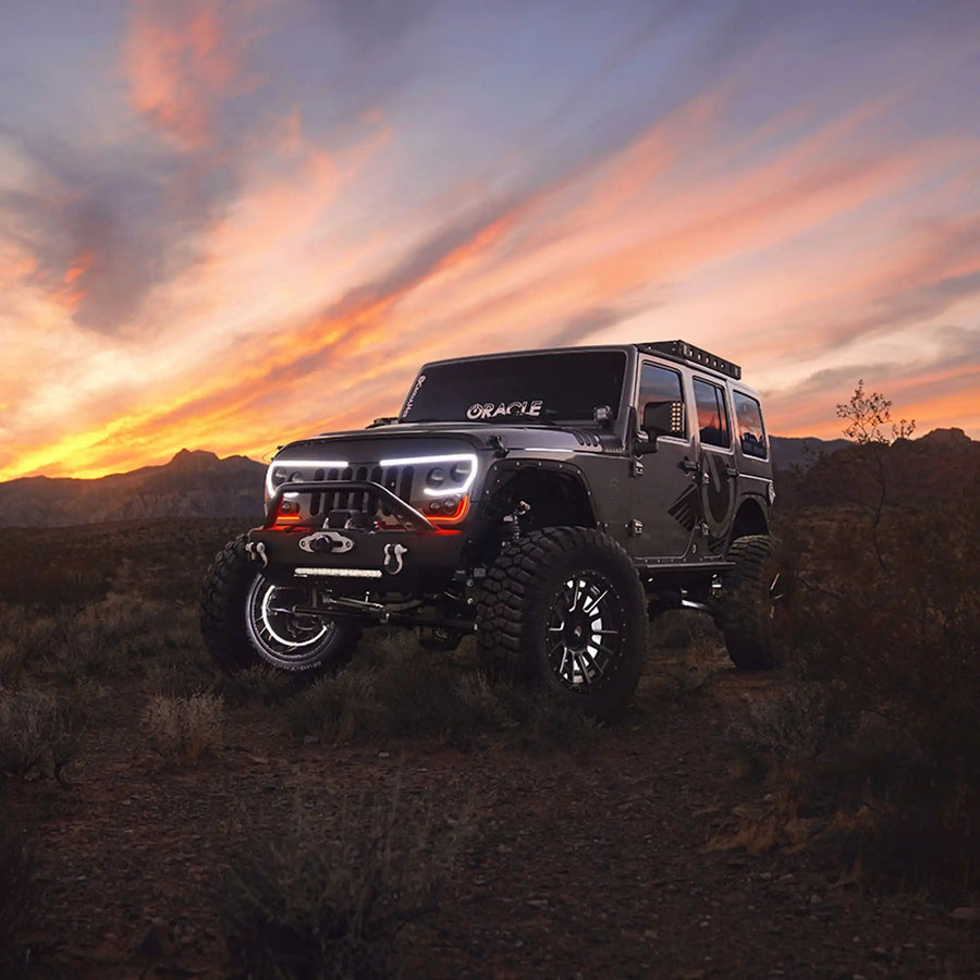 2007-2017 Jeep Wrangler JK VECTOR Pro Series II Full LED Grill - Integrated Headlights & DRL
