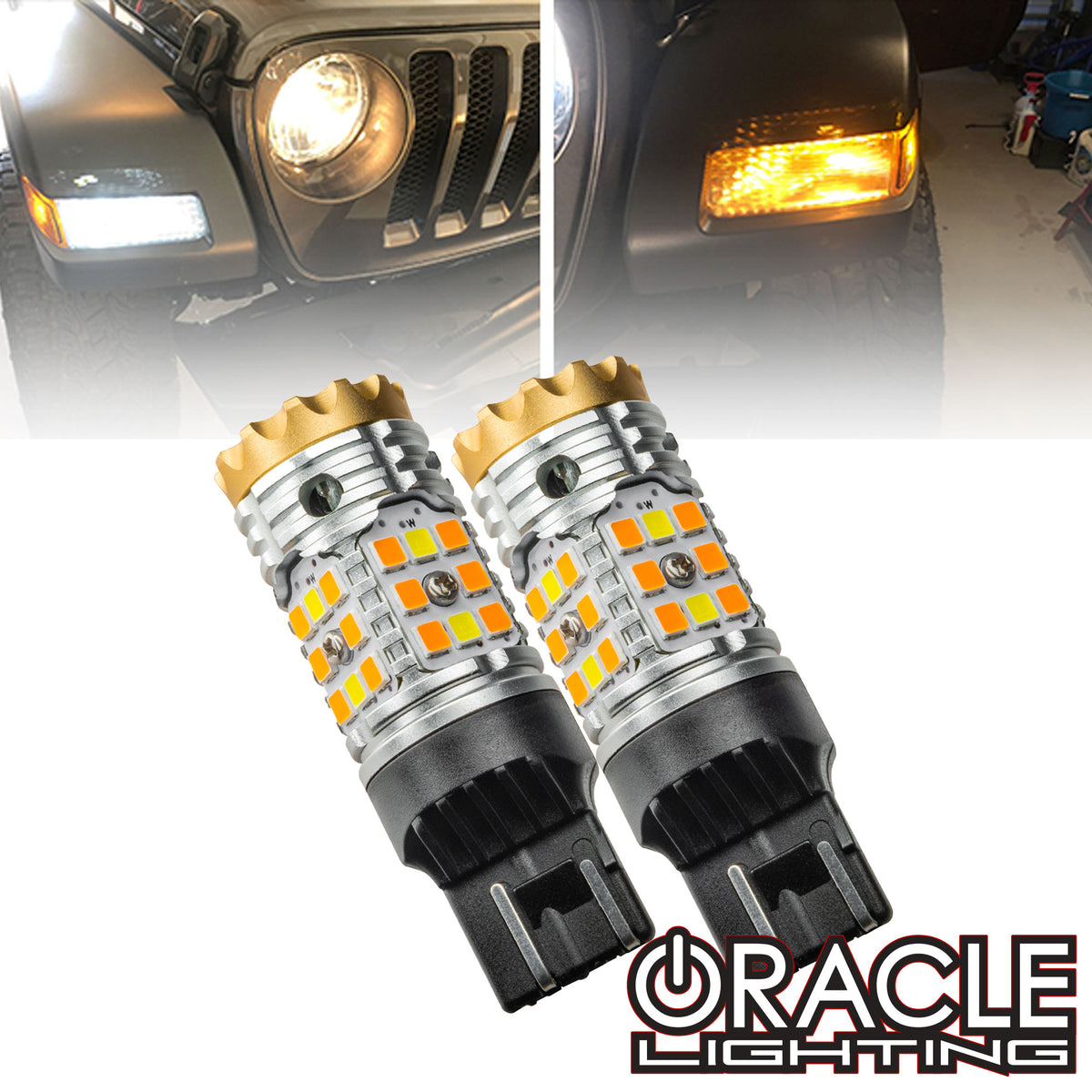 Jeep Wrangler Sport JL Front Turn Signal/ DRL Switchback 7443CK Bulb