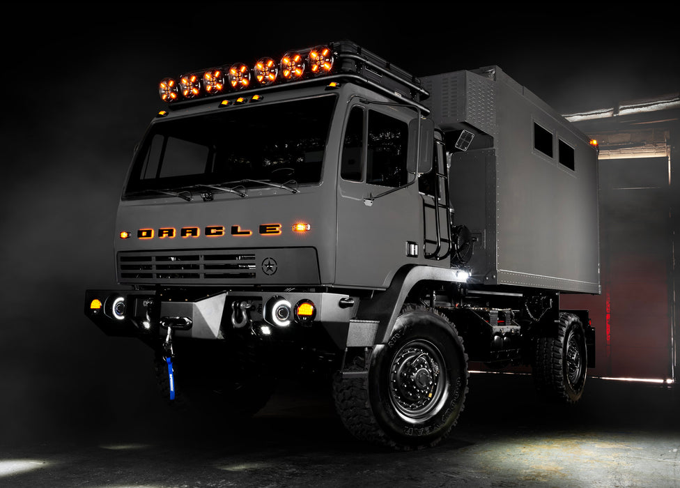 ORACLE Lighting EXO 9" Multifunction 120W LED Spotlight – Round Post Mount