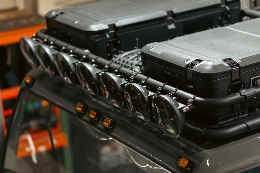 ORACLE Lighting EXO 9" Multifunction 120W LED Spotlight – Round Post Mount