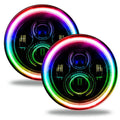 7" High Powered LED Headlights - Black Bezel - Dynamic RGB | ORACLE Outlet | GRADE B