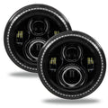 7" high powered halo headlights turned off