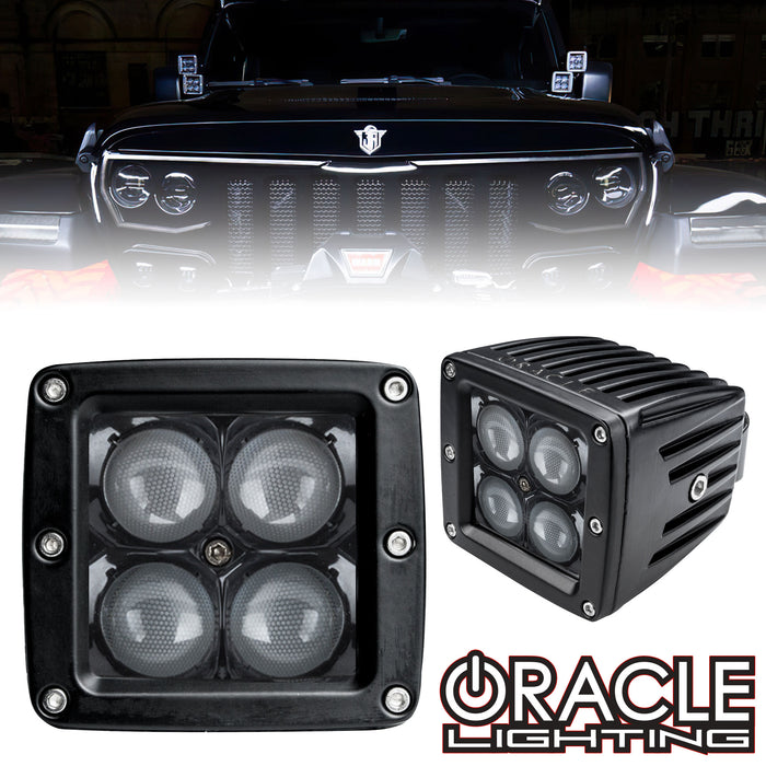 ORACLE Black Series - 7D 3" 20W LED Square Spot/Flood Light