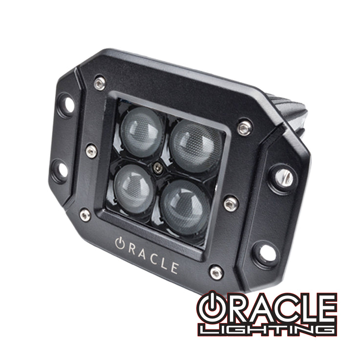 ORACLE Black Series - 7D 3" 20W Flush LED Square Spot/Flood Light