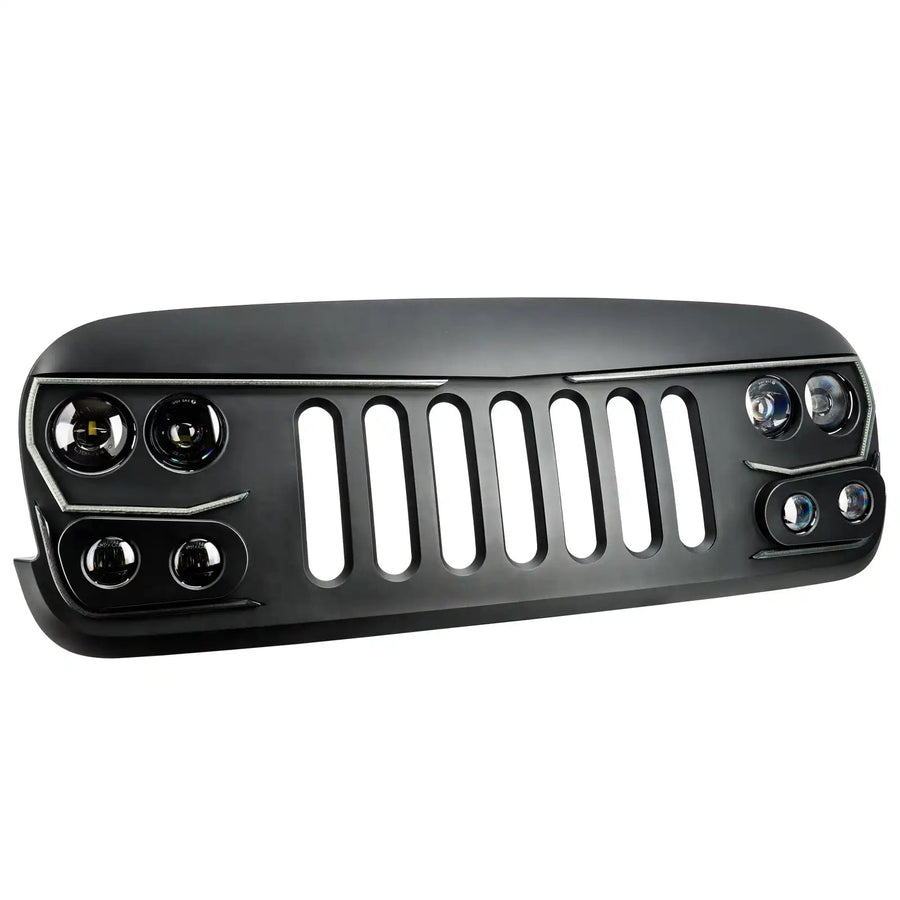 2007-2017 Jeep Wrangler JK VECTOR Pro Series II Full LED Grill - Integrated Headlights & DRL